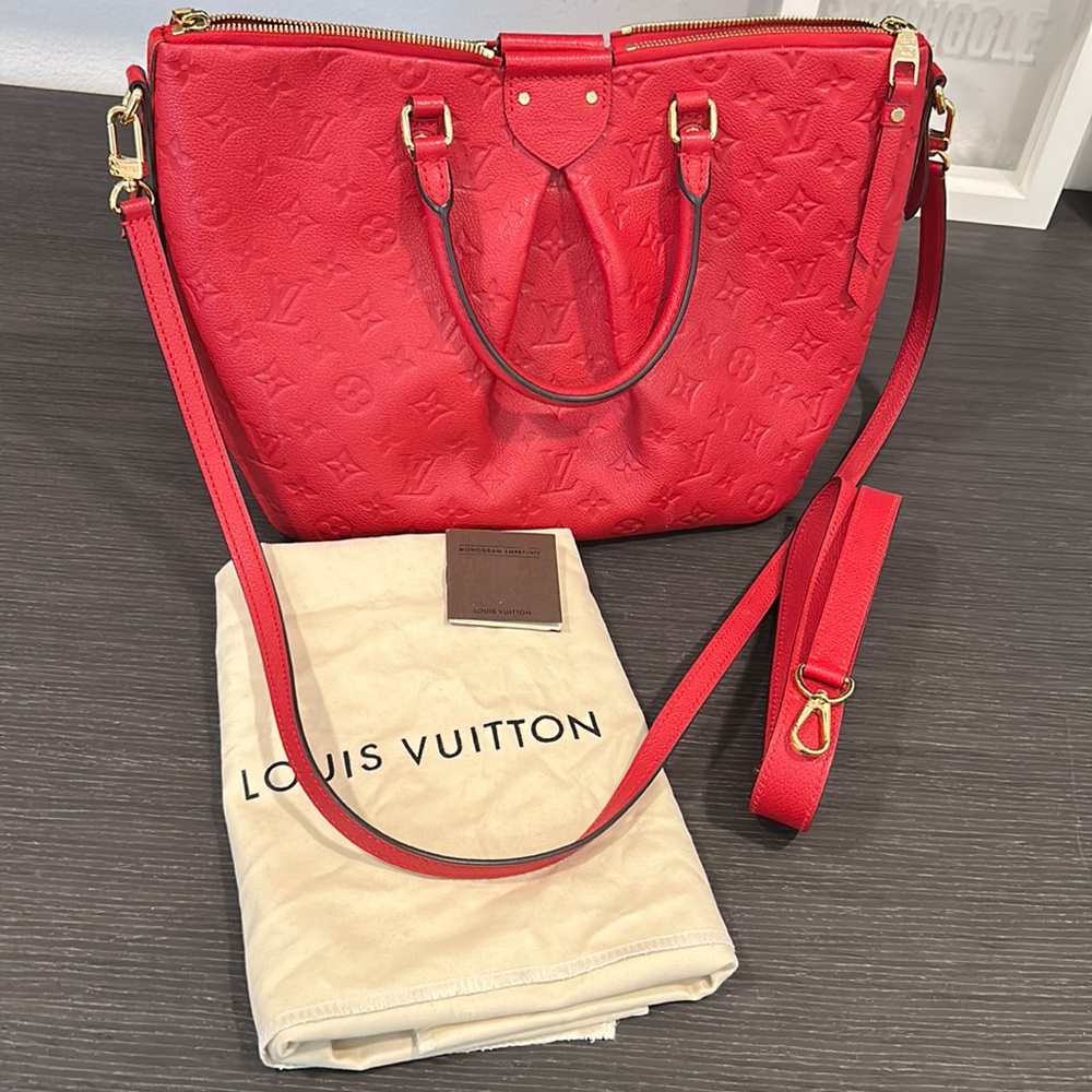 Louis Vuitton Monogram Empreinte Mazarine MM Handbag with 2 straps (long/med)